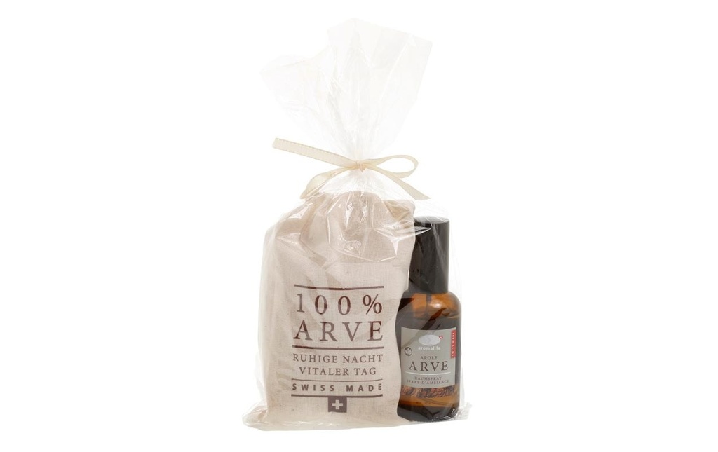 Aromalife Kits d’huile parfumée avec des copeaux de pin et un spray d'ambiance 100 ml, 35 g