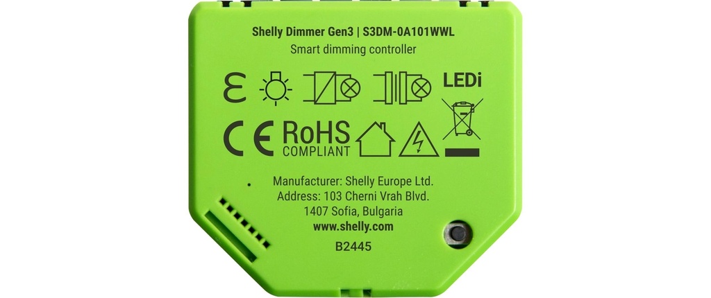 Shelly Actionneur de variateur WiFi Dimmer Gen3