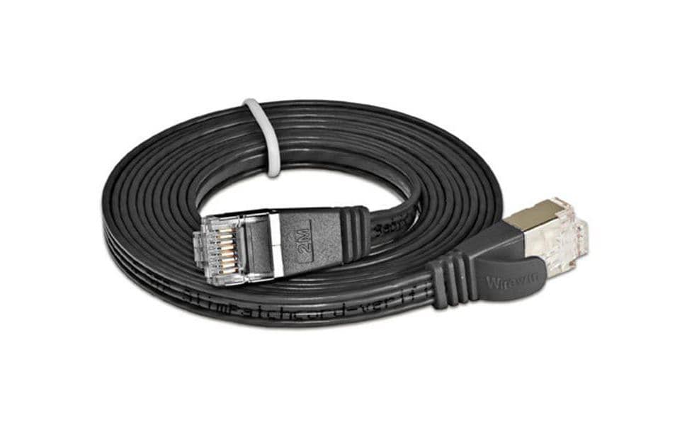 SLIM Câble patch slim RJ-45 - RJ-45, Cat 6, STP, 3 m, Noir
