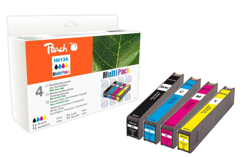 Peach Encre HP n° 913 A BK, C, M, Y