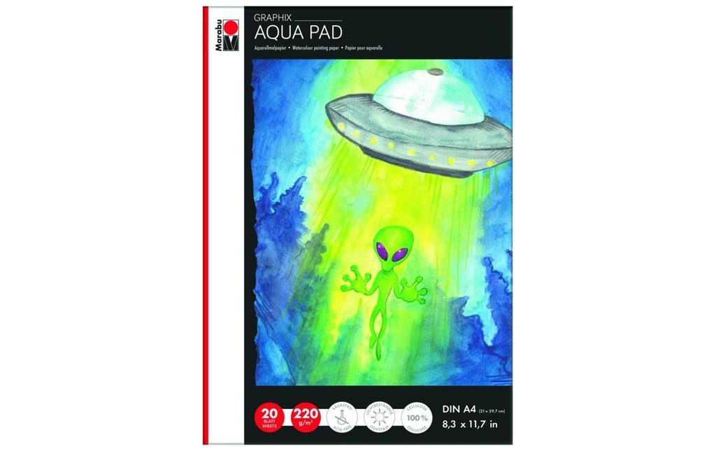 Marabu Bloc aquarelle Graphix Aqua Pad A4