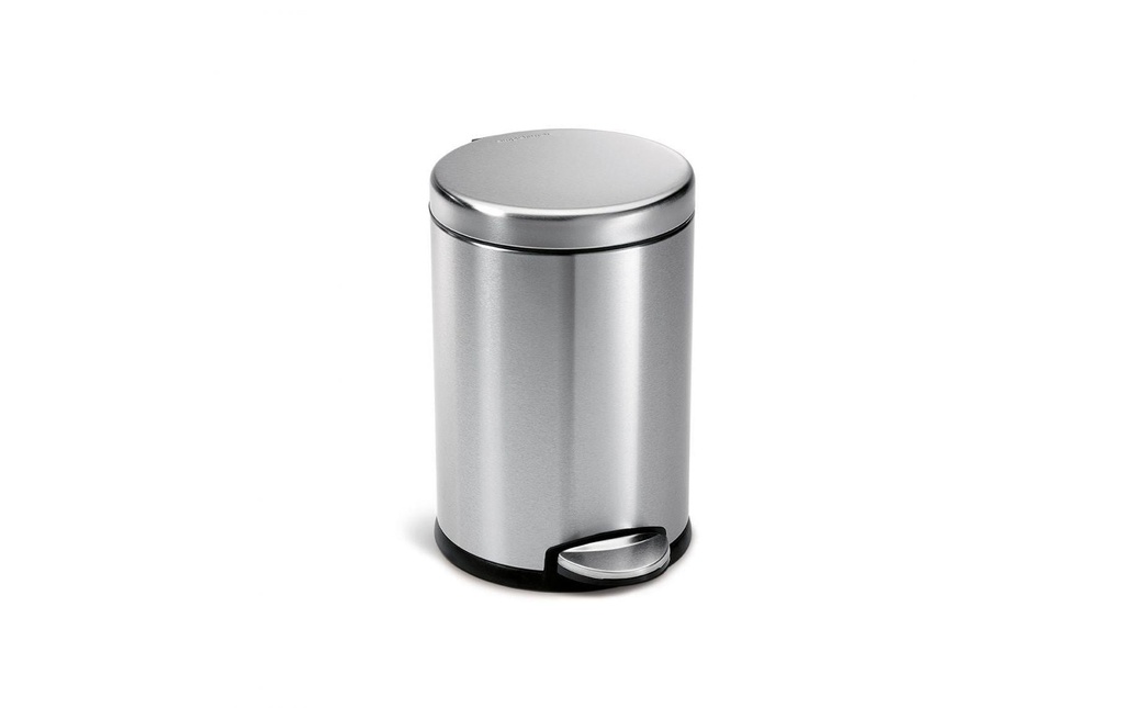 Simplehuman Poubelle à pédale 4,5 l, argent mat