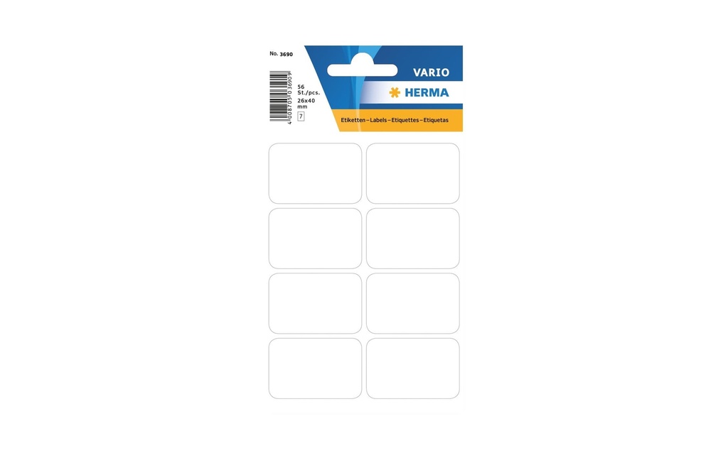 HERMA Etiquettes Vario 26x40mm blanc (7 pces)
