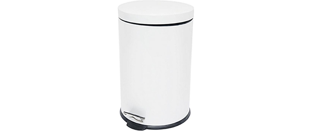 MSV Poubelle à pédale 20 l, Blanc