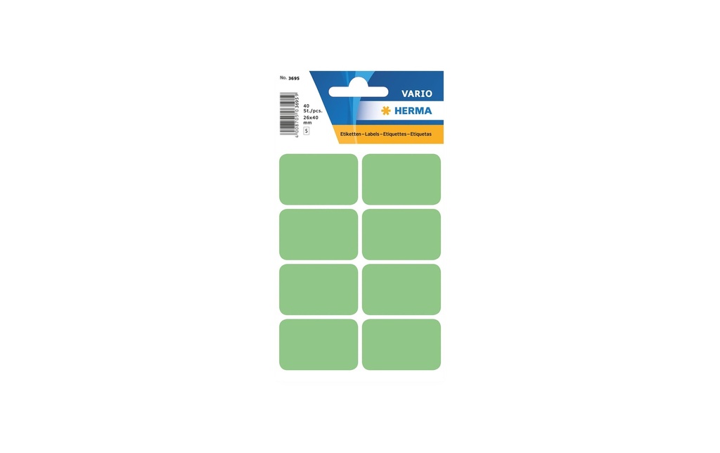HERMA Etiquettes Vario 26x40mm vert (5 pces)