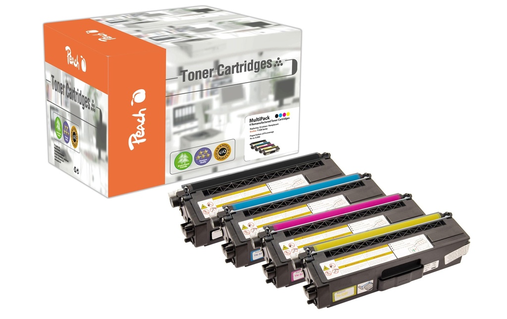 Peach Kits de toner Brother TN-328 BK, C, M, Y
