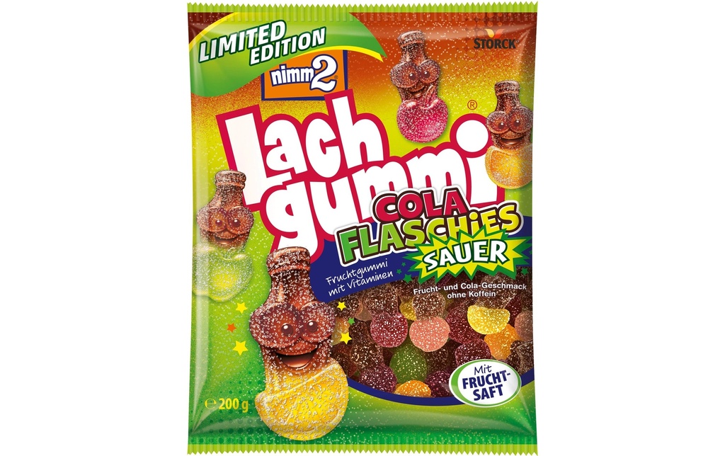 Storck nimm2 Lachgummi Cola Flaschies acide 200 g