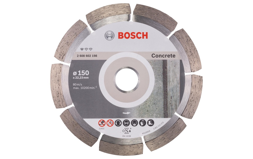 Bosch Professional Disque à tronçonner diamanté Standard for Concrete, 150 x 2 x 10 mm