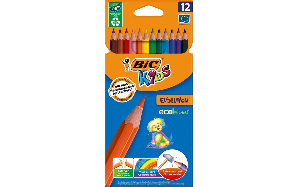 BIC Crayon coul.Kids Evolut. 12pcs (12 pces)