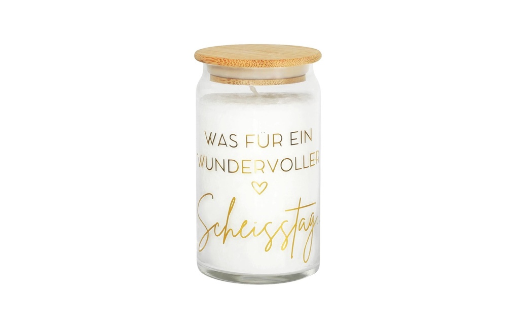 Candle Factory Bougie dans un verre Étiquette à souder 12 x 7 cm