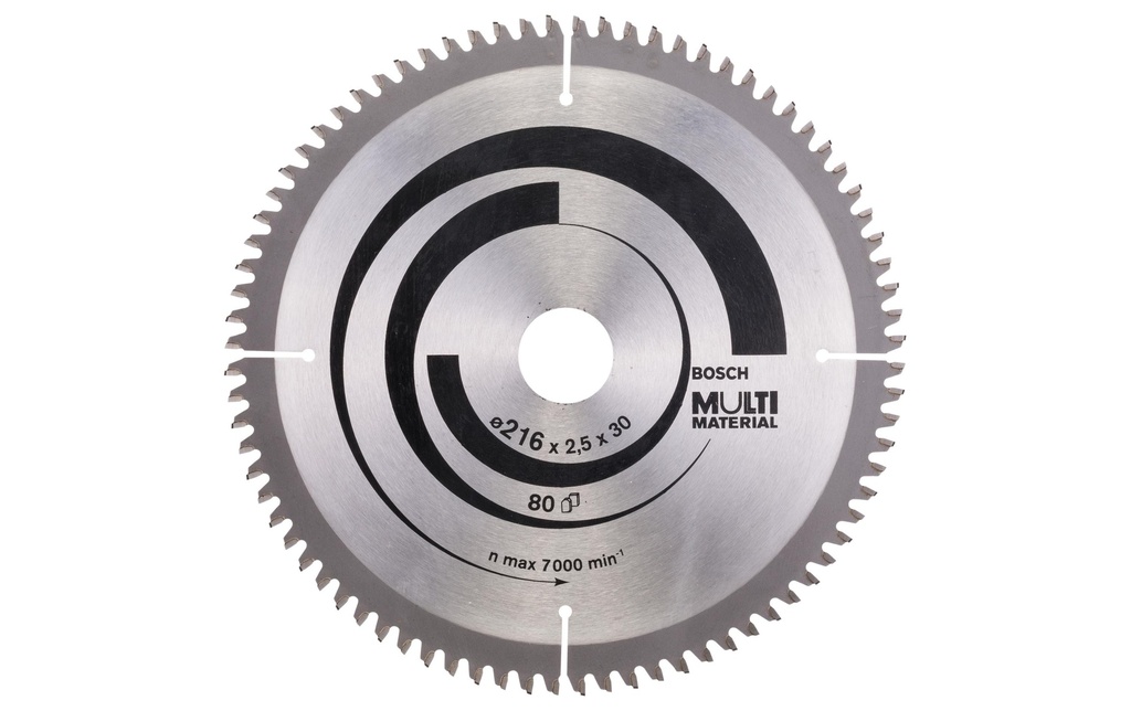 Bosch Professional Lame de scie circulaire Multi Material, 216 x 30 x 2.5 mm, Z 80