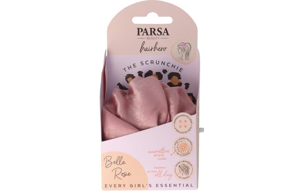 Parsa Beauty Hair Hero Scrunchie, Bella Rose 1 pièce