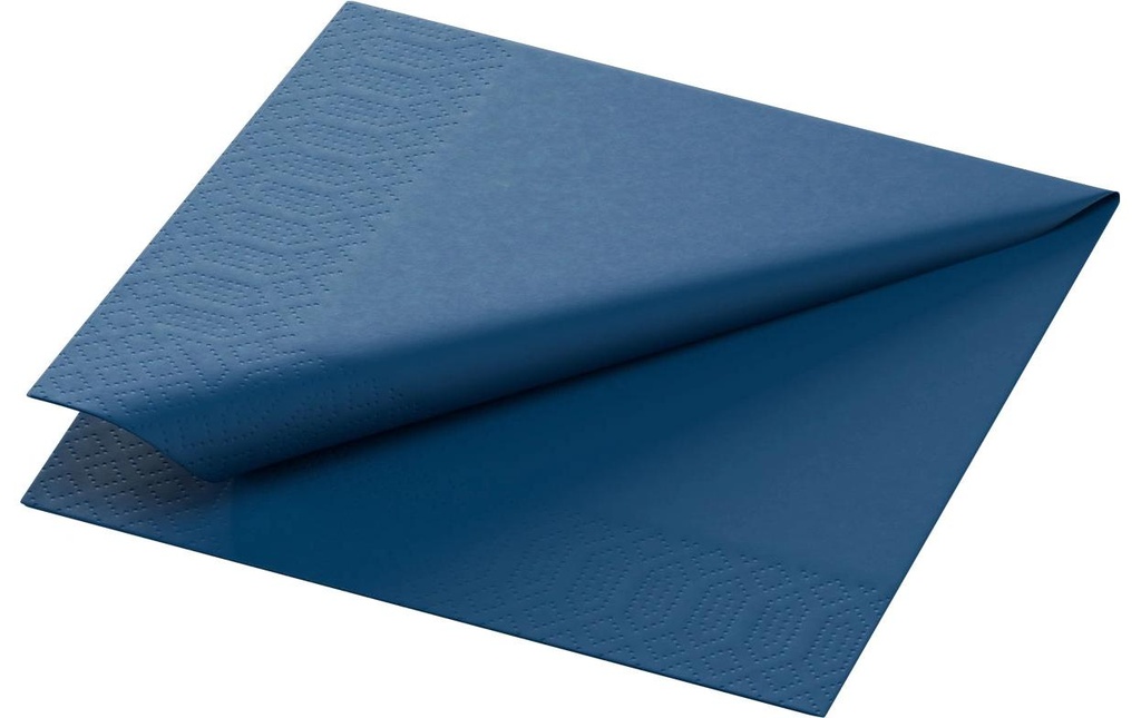 Duni Serviettes en papier Tissue 24 cm x 24 cm, 250 Pièce/s, Bleu foncé