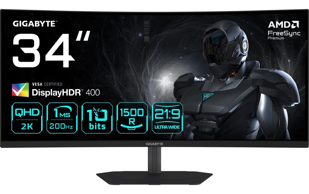 Gigabyte Moniteur G34WQC2 34 , 3440 x 1440 (UWQHD)