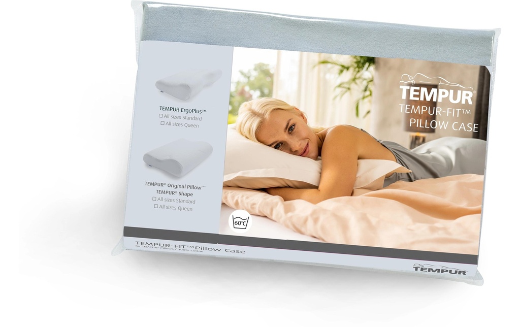Tempur Taie d’oreiller Comfort Cloud / Traditional Gris clair