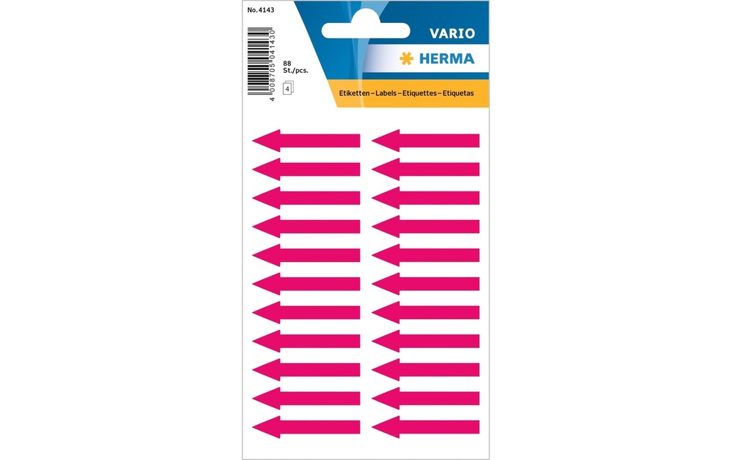 HERMA Etiq.pictogr.Vario flèches rou (4 pces)