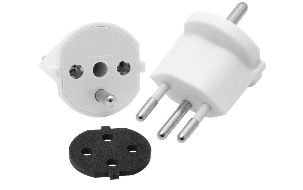 Max Hauri Adaptateur fixe SchuKo – T12 IP44 avec mousse de caoutchouc