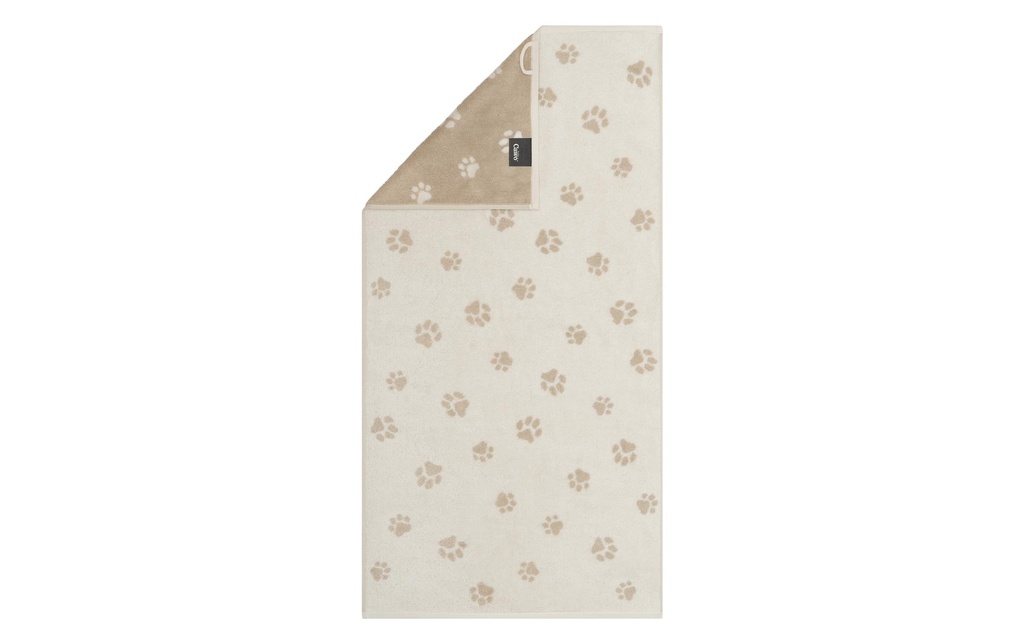 Cawö Serviette We Love Dogs Paws, 50 x 100 cm, beige