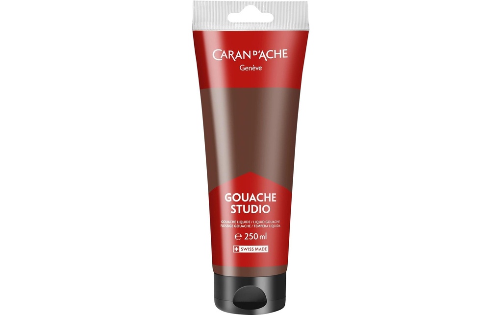 Caran d'Ache Peinture à l’eau Gouache Studio 250 ml, Brun