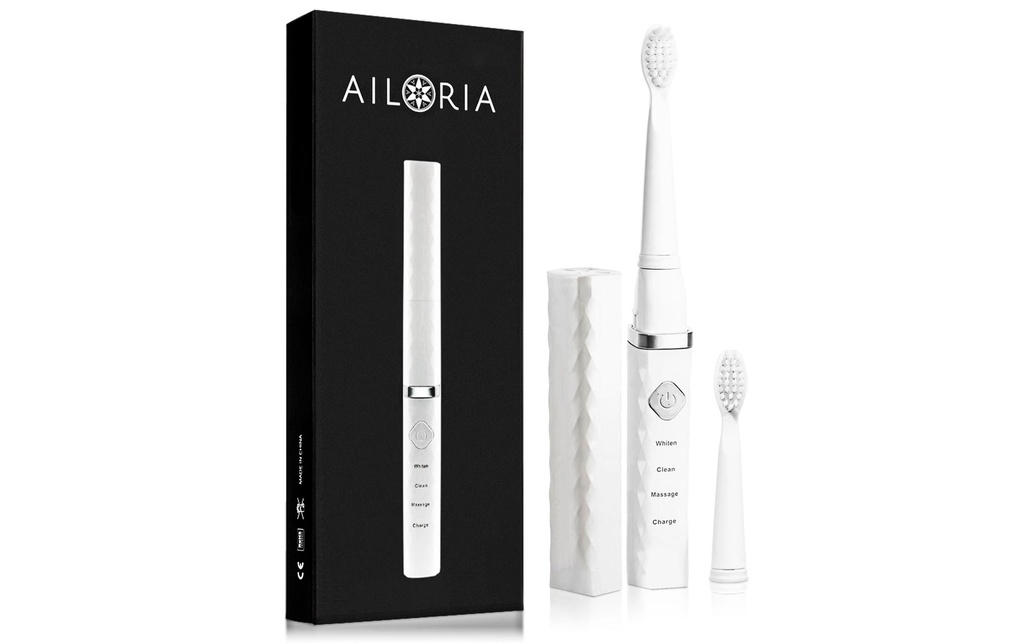 Ailoria Brosse à dents sonique Flash Travel Blanc