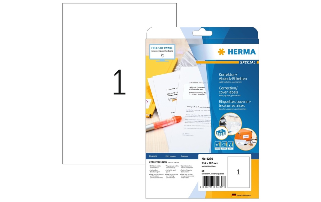 HERMA Etiquettes Special 210x297 (25 pces)