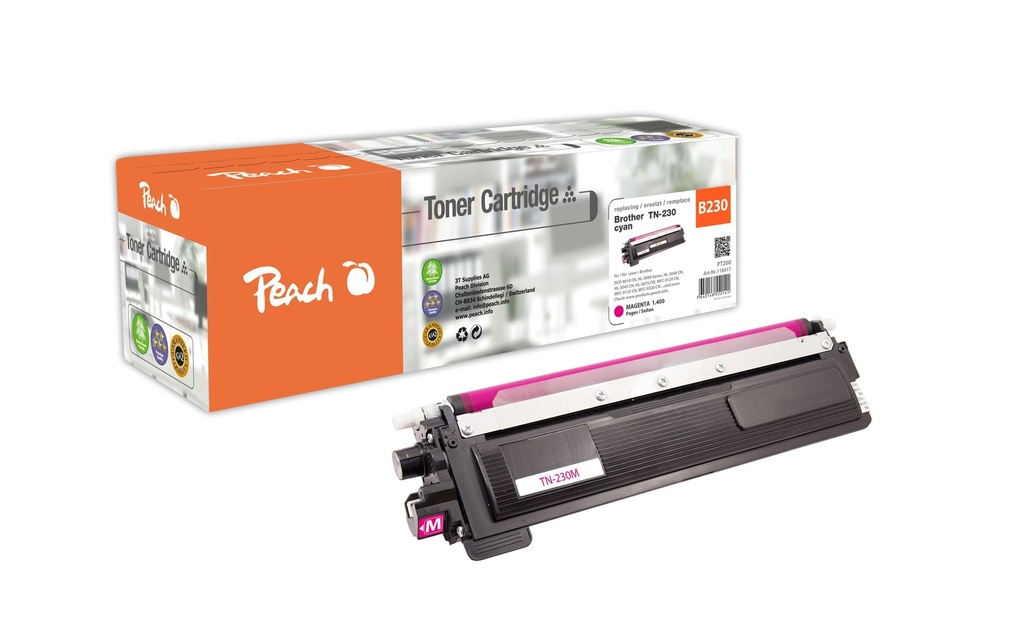 Peach Toner Brother TN-230 Magenta