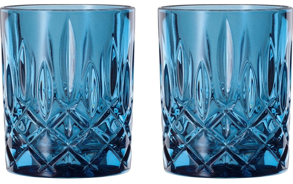 Nachtmann Verre à whisky NOBLESSE TUMBLER DA WHISKY, Bleu vintage, 2 pièces