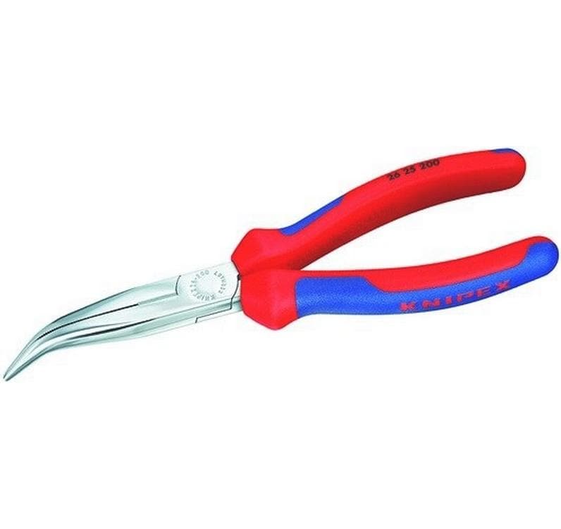 Knipex Pince à becs demi-ronds avec tranchant chromé 40°.