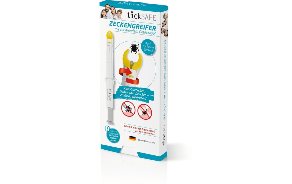 Ticksafe Kits de premiers secours Pince à tiques rotative homme
