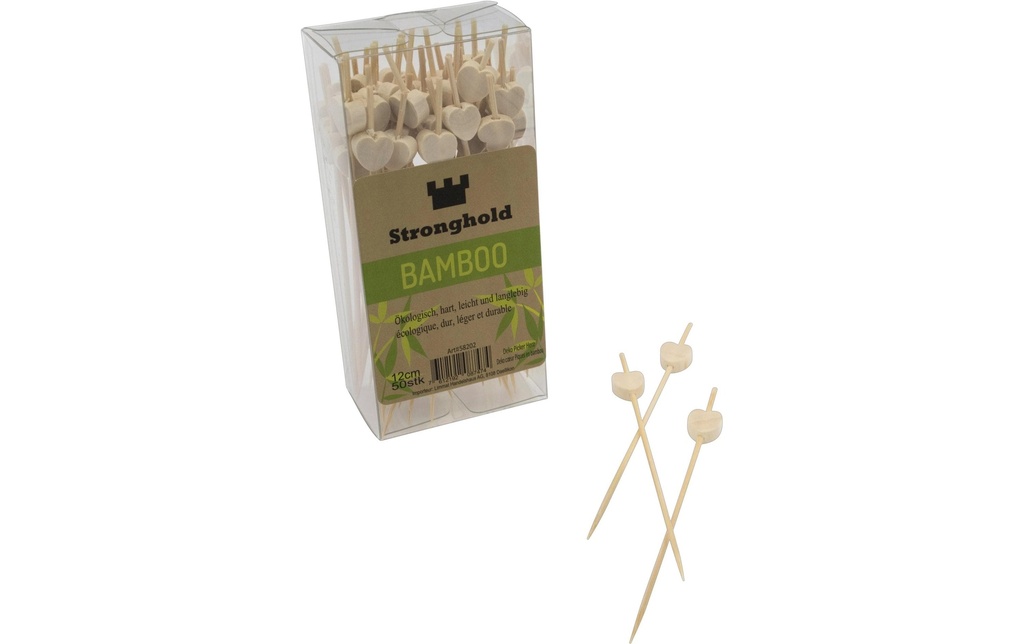 Stronghold Pearl Piques décoratifs Cœur 12 cm, 50 pièces