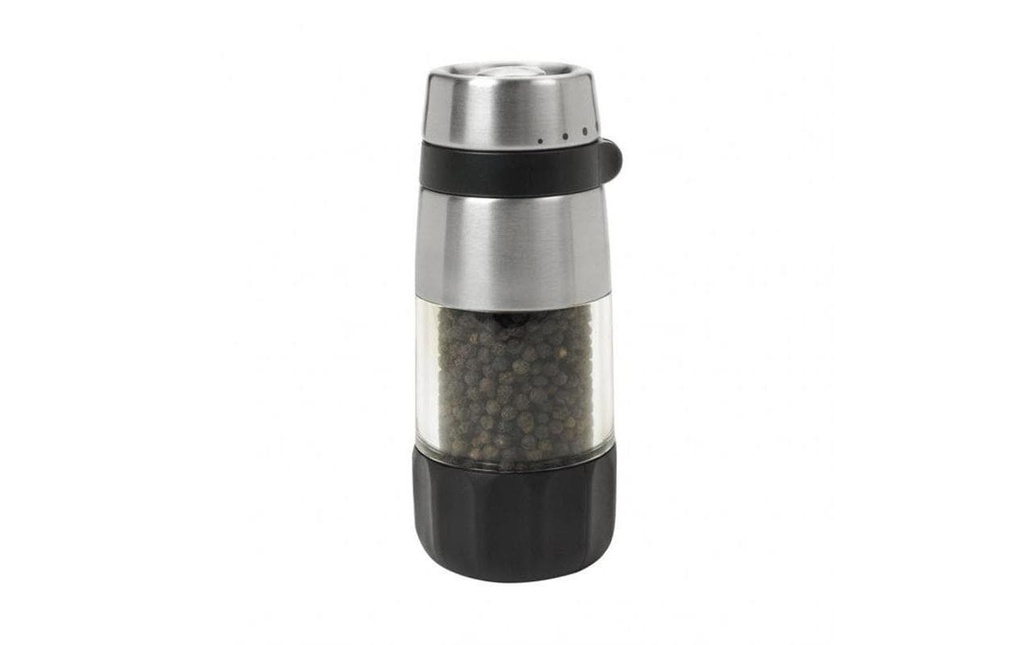 Oxo Good Grips Moulin à poivre 14 cm, Transparent/Noir/Argenté