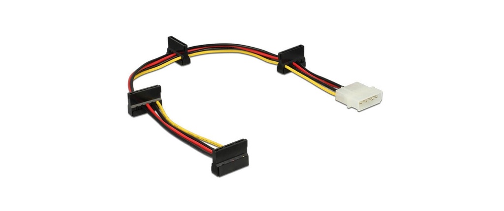 Delock Câble électrique Molex - 4x SATA 40 cm