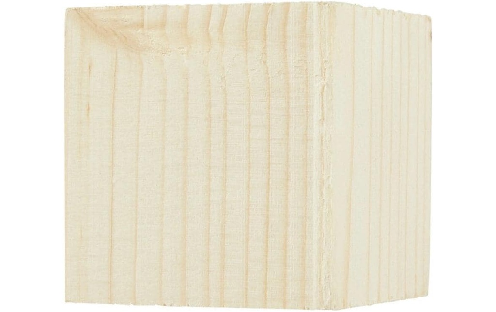 Holz Zollhaus Bloc de bois 55 x 55 x 55 mm