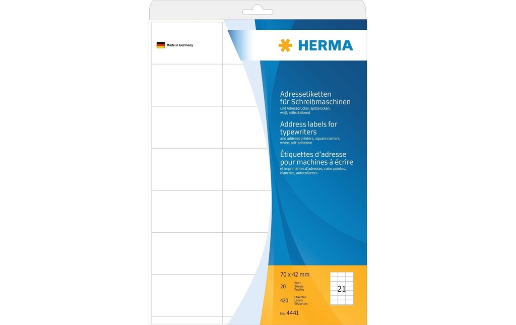 HERMA Etiquettes d'adresse 70x42mm (420 pces)