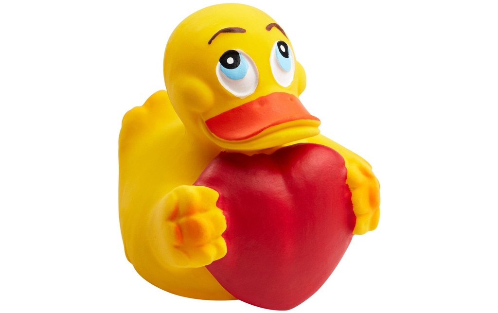 Lanco Canard en caoutchouc avec le cœur, 9 cm