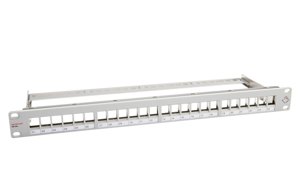 Dätwyler IT Infra Panneau de brassage KS 24x pour 24x RJ45 Keystone Rack 19 gris