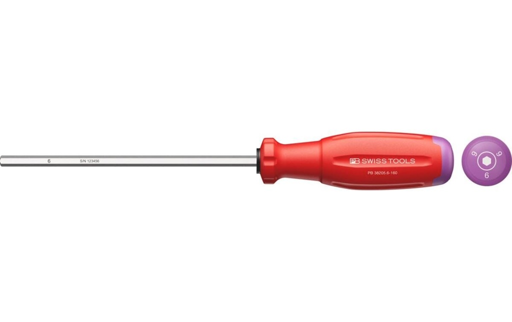 PB Swiss Tools Tournevis 38205 SwissGrip Evo HEX 6 160 mm