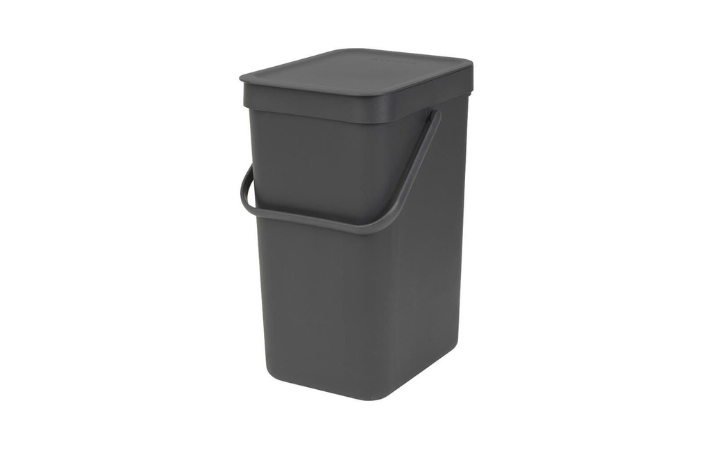 Brabantia Bacs de recyclage Sort & Go 12 l, Gris foncé