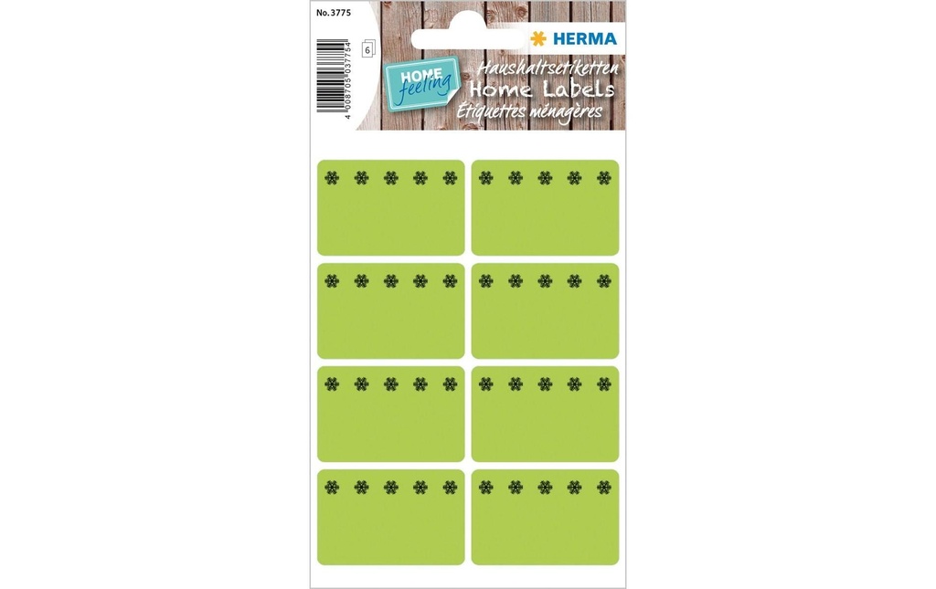 Herma Stickers Étiquettes pour réfrigération Eiskristalle 26 x 40 mm, Grün