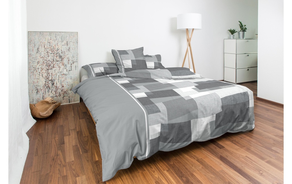 Nobilium Housse de duvet Fusio 200 x 210 cm, argent/anthracite