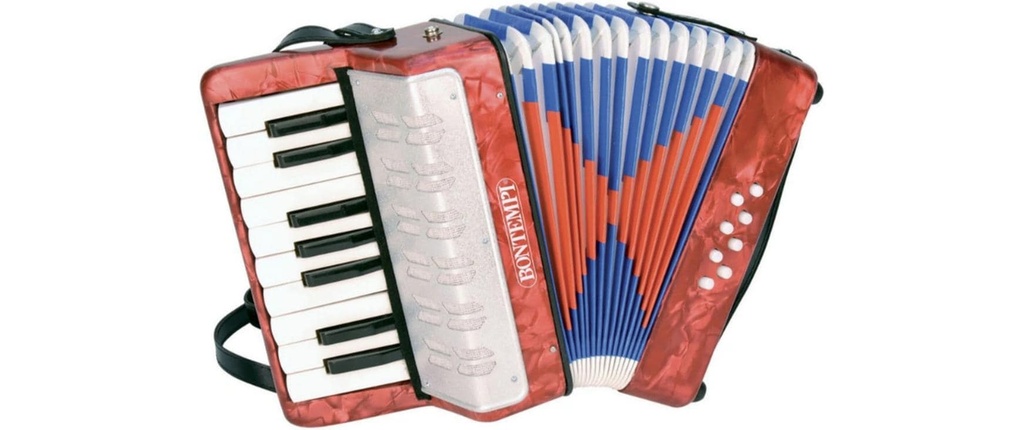 Bontempi Instrument de musique Accordéon 17 touches (do-mi) et demi-tons