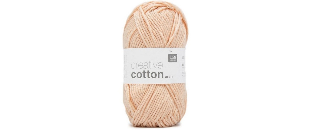 Rico Design Laine Creative Cotton Aran 50 g, poudre