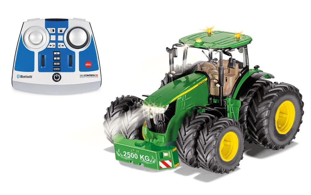 Siku Tracteur John Deere 7290R à pneus jumelés, avec contrôleur 1:32