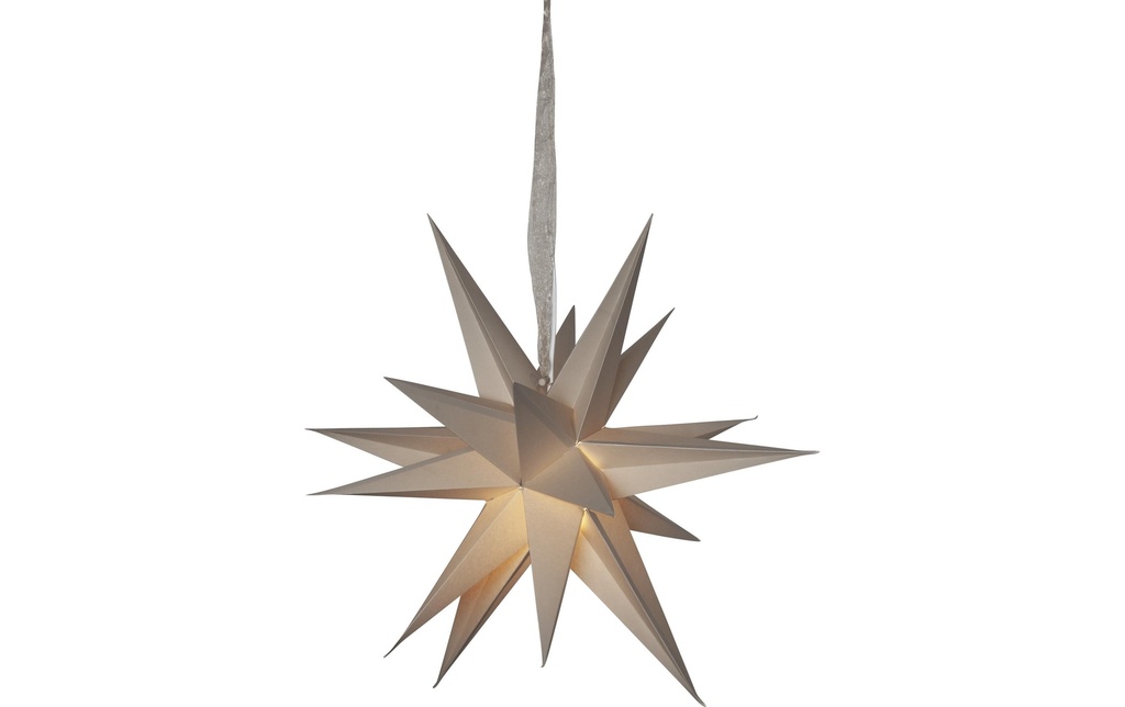 Star Trading Étoile en papier Décembre, Beige, Ø 45 cm