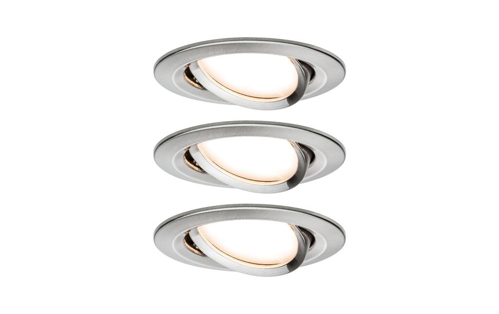 Paulmann Spot encastré Nova Coin 3-Stepdim Set, 3 x 6 W, 2700 K, fer