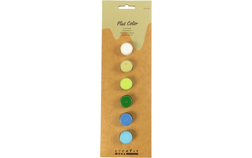 Creativ Company Peinture acrylique Peinture Hobby Plus Color 6 x 5 ml, bleu-vert