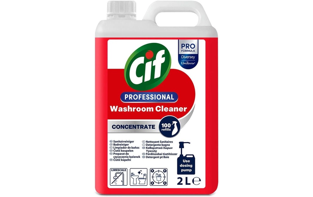 Diversey Pro Formula CIF Nettoyant concentré pour salle de bains 1x2 L
