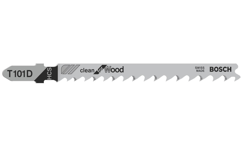 Bosch Professional Jeux de lames de scie sauteuse T 101 D Clean for Wood, 5 pièces