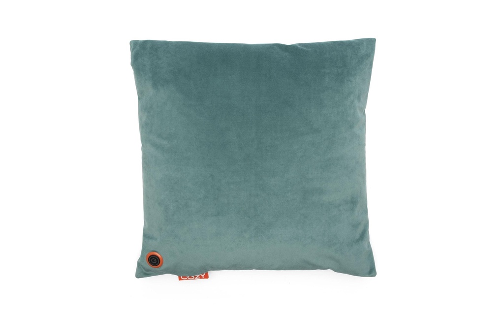 Bodi-Tek Coussin chauffant Cozy Una Samt Fonctionnement sur batterie, bleu-vert