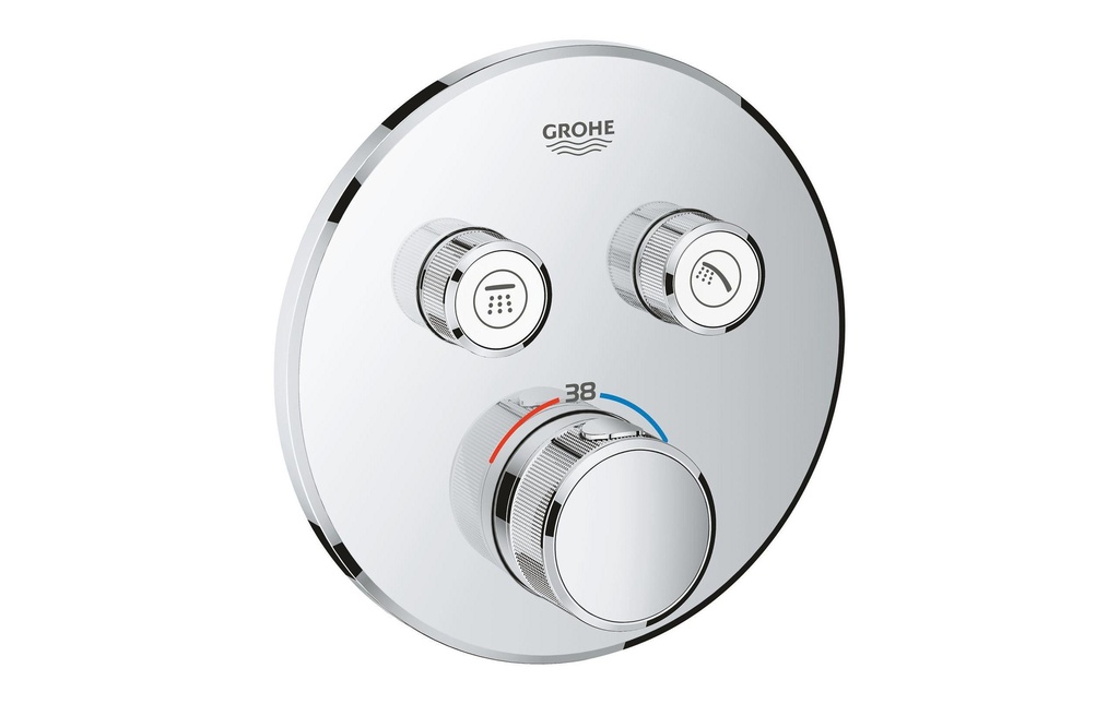 GROHE Robinetterie de douche Grohtherm SmartControl 43 mm, chromé